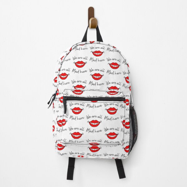 Item preview, We're All Mad Here - Red Lips Smile Illustration designed and sold by heyluckyseven.