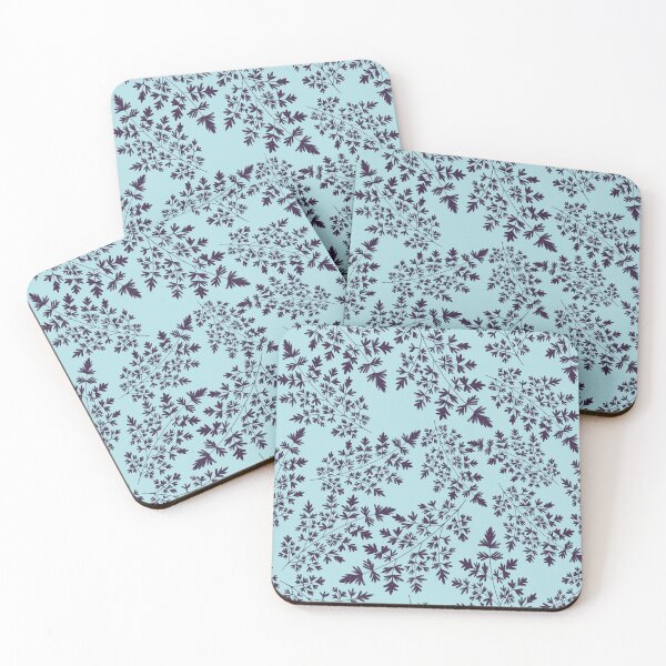 Item preview, Hedgerow ferns on soft blue.  designed and sold by Papergrape.