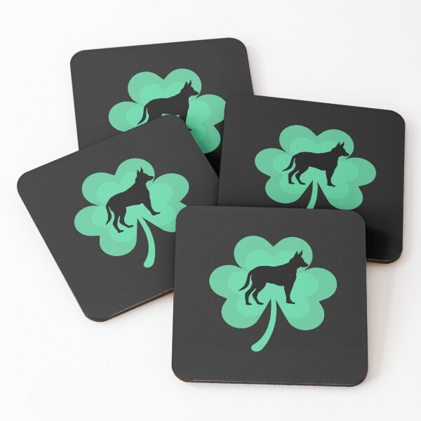 Item preview, A german shepherd green shamrock design. Dog owners who love of things irish and st patricks day. A lucky irish charm dog design. designed and sold by Doggymadness.