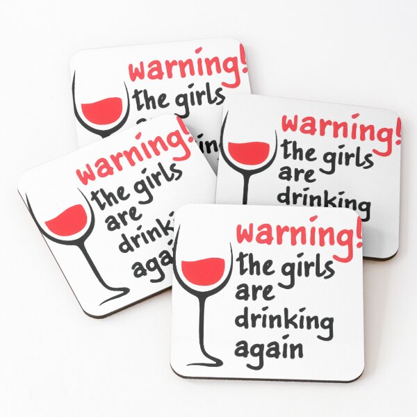 Item preview, warning The girls are drinking again Save Water Drink Wine Love wine Red Wine Cocktail party Humourrose Rouge Francaise Idea Gift Premium Apparel Funny Holiday Xmas designed and sold by DesignByHeartUK.