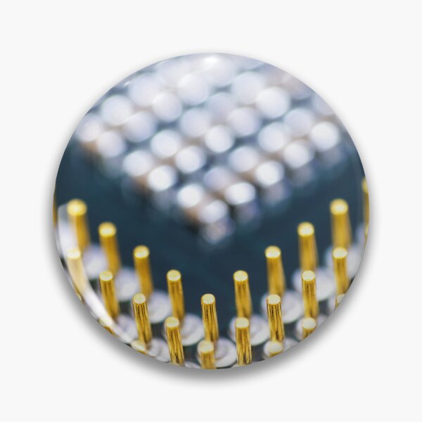 Item preview, cpu pins and chip, microchip processor legs computer component technology computer nerd. Macro photography designed and sold by Marcin Adrian.