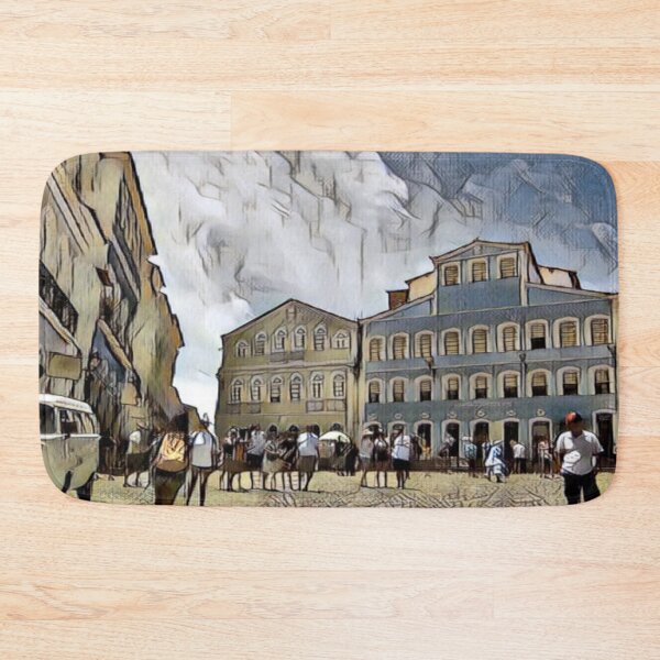 Item preview, "Largo do Pelourinho" art on video frame designed and sold by TeaMugPhrases.