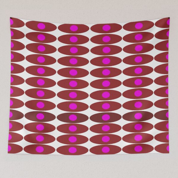Item preview, Horizontal brown and hot pink ellipses designed and sold by Becky Hunter.