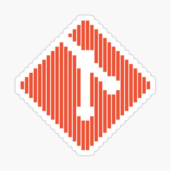 Striped 8-bit git Sticker
