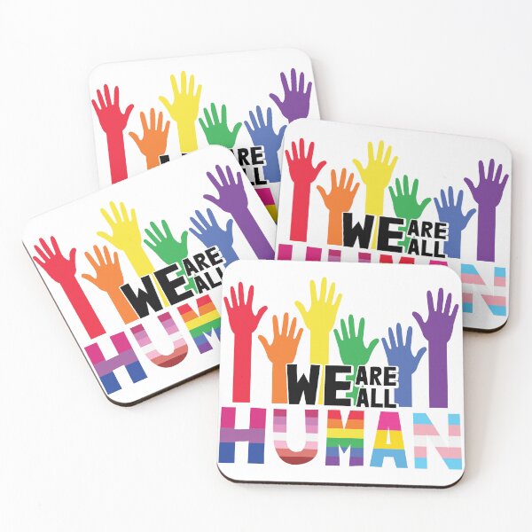 Item preview, We Are All Human - HBTQ designed and sold by Fruitsome.