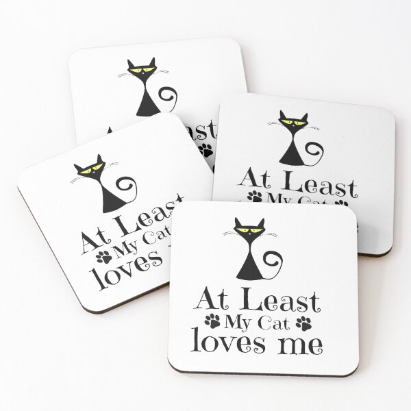 Item preview,  cute  At Least My Cat Loves Me. Gift For Cat lover . designed and sold by AMERZAGUE DESIGN.