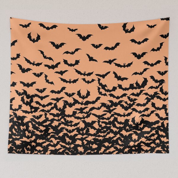 Item preview, Bats on Pastel Orange Print, Bat Design, Bat Print, Halloween Print, I love Bats Print designed and sold by PinHookPrincess.
