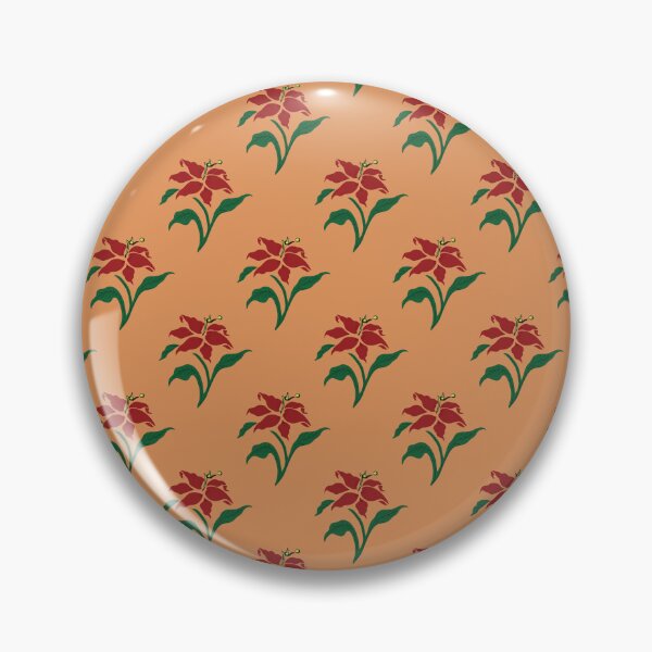 Item preview, red flower, red green flower, floral pattern summer season pattern designed and sold by SAMMERSYLVESTER.