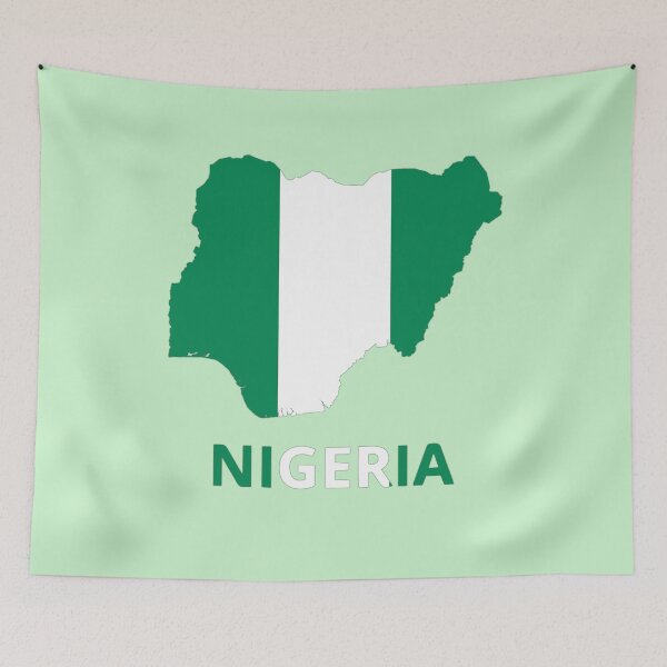 Item preview, Nigerian Flag inside Map of Nigeria  designed and sold by mashmosh.