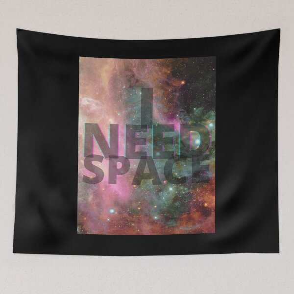 Item preview, I Need Space - Pink, Turquoise Galaxy designed and sold by Quirkdom.