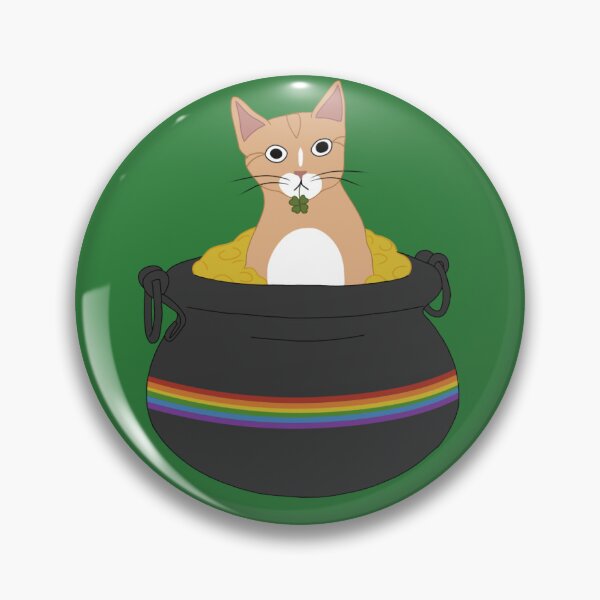 Item preview, Cat in pot of gold (St Patrick’s day) designed and sold by GraceAug.