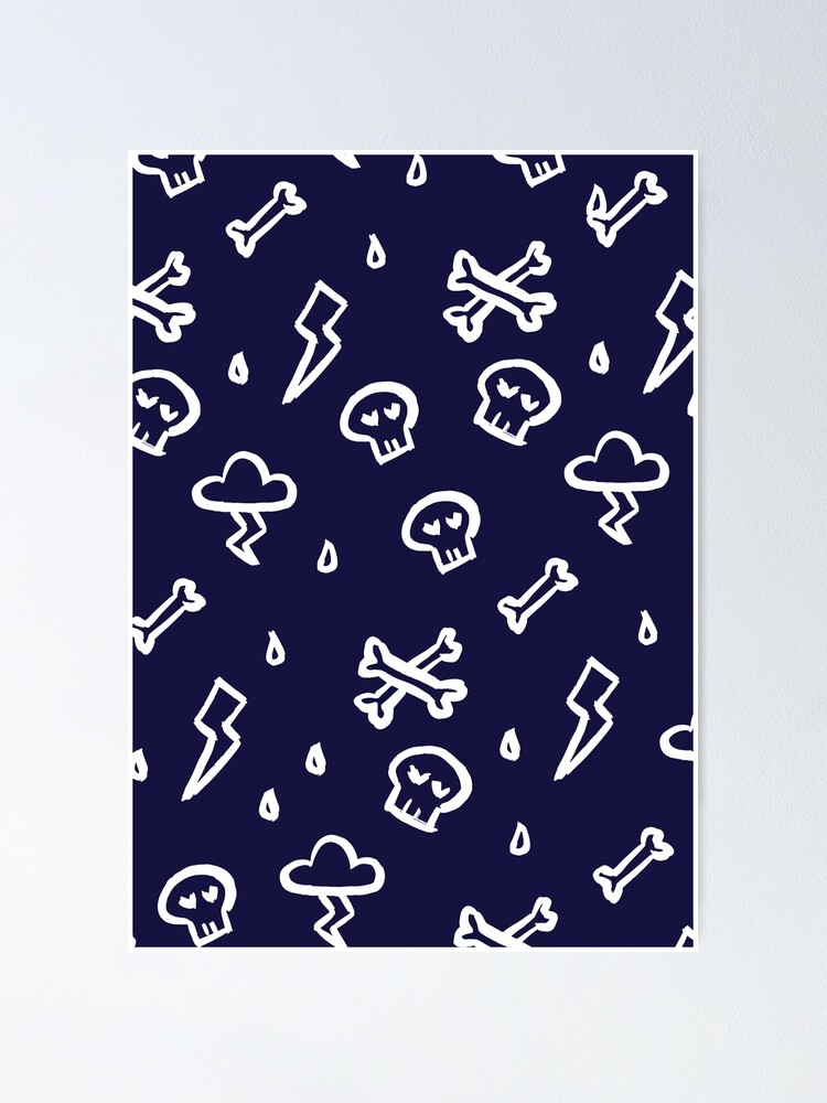 Thumbnail 1 of 3, Poster, Skull Pattern designed and sold by LisaGhosheh.