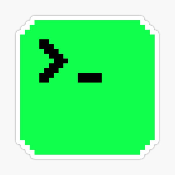 8-bit Green Terminal Sticker
