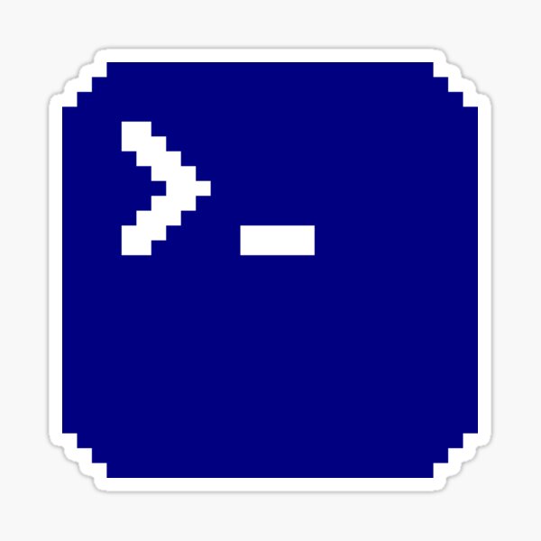8-bit Blue Terminal Sticker
