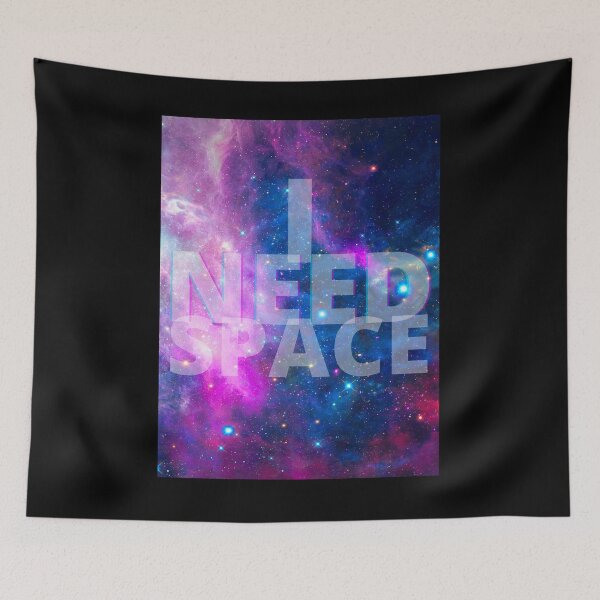 Item preview, I Need Space - Pink, Blue Galaxy 2 designed and sold by Quirkdom.