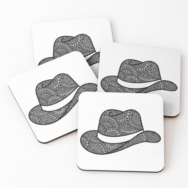 Artikelvorschau, Cowboyhut Aufkleber Zentangle Art Mandala Art Country Art entworfen und verkauft von lucysbohodesign.