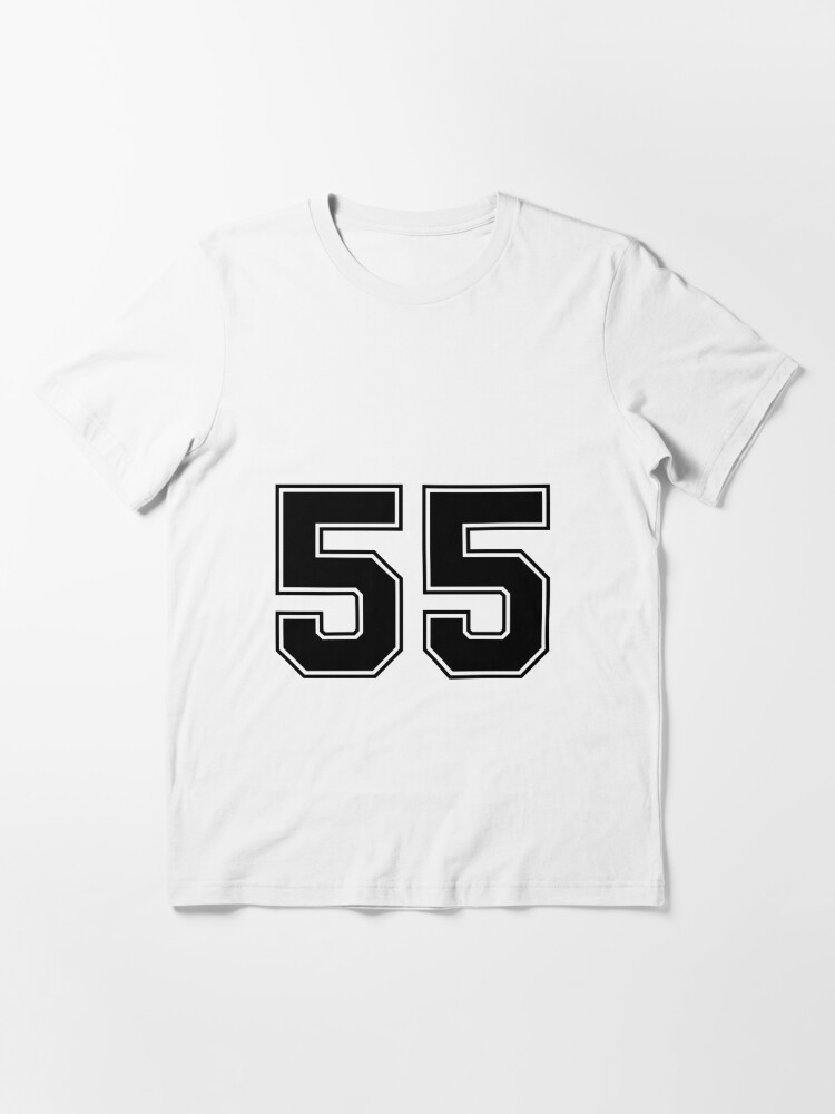 55 American Football Classic Vintage Sport Jersey Number in black number on  white background for american football, baseball or basketball Essential T- Shirt for Sale by Marcin Adrian