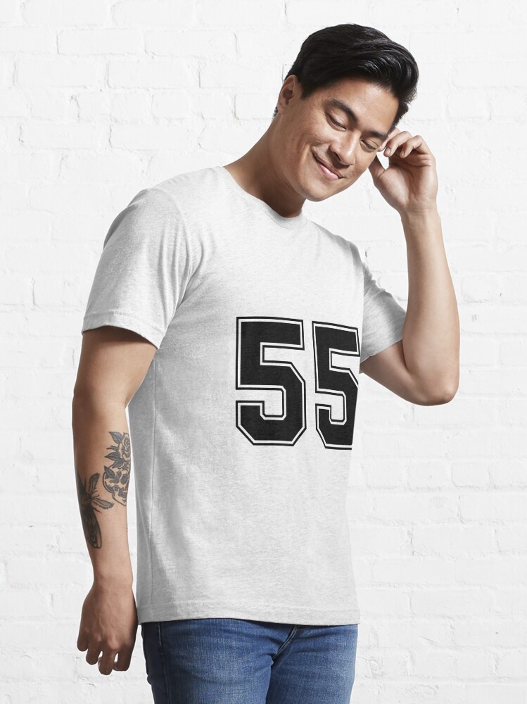 55 American Football Classic Vintage Sport Jersey Number in black number on  white background for american football, baseball or basketball Essential T- Shirt for Sale by Marcin Adrian