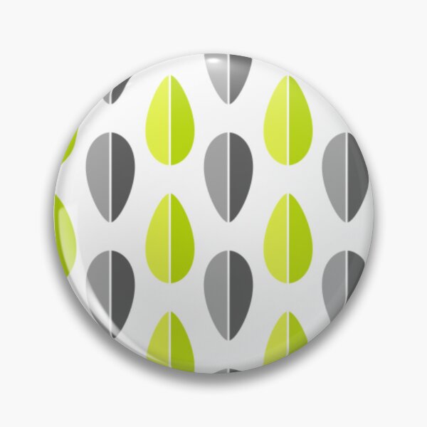 Item preview, 3D Optical Illusion Leaf Leaves Seed Seeds Pattern Print Slate Grey Green Sage Citron Lemon Lime designed and sold by Shayna Westfall.