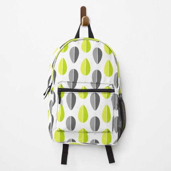 Item preview, 3D Optical Illusion Leaf Leaves Seed Seeds Pattern Print Slate Grey Green Sage Citron Lemon Lime designed and sold by Shayna Westfall.