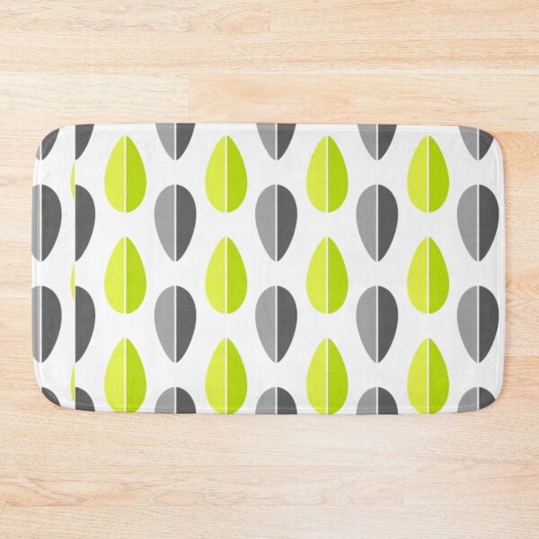 Item preview, 3D Optical Illusion Leaf Leaves Seed Seeds Pattern Print Slate Grey Green Sage Citron Lemon Lime designed and sold by Shayna Westfall.