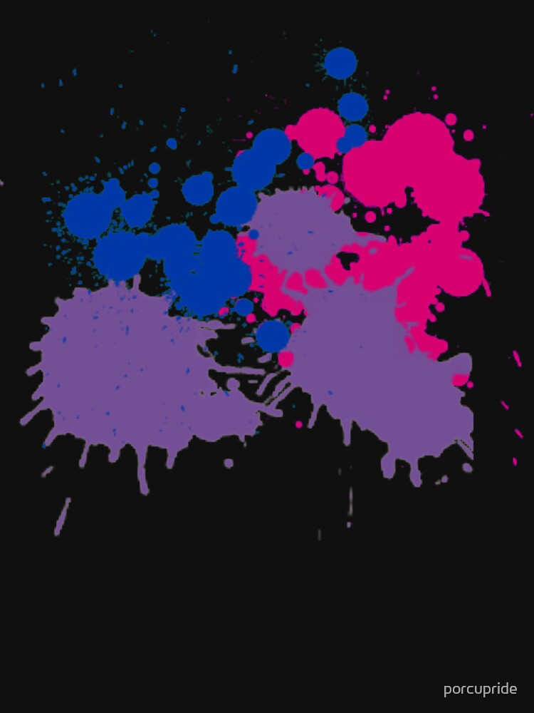 "Paint Splatter (Bisexual) (v.1)" T-shirt By Porcupride | Redbubble ...