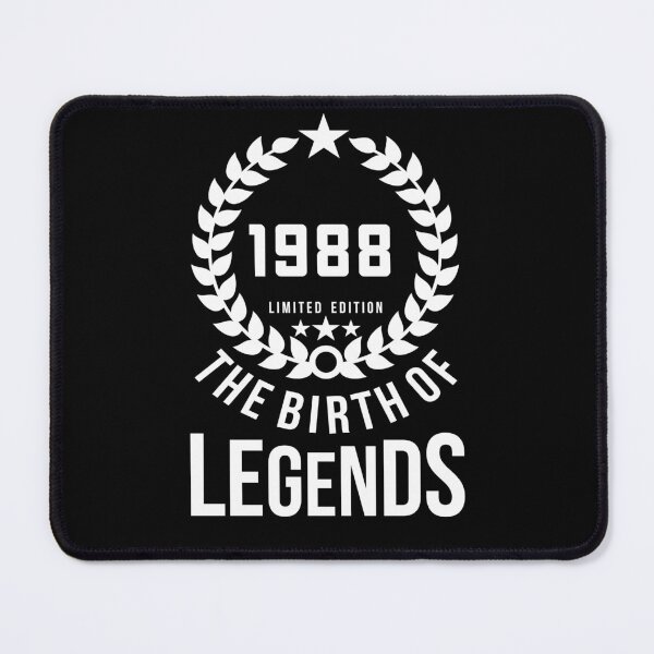 Item preview, Born 1988 - 34th - Legends Birthday - Vintage 1988 designed and sold by vooART.