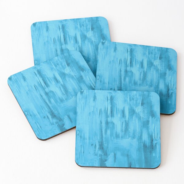 Item preview, Abstract ocean painting with icicles and clouds blue designed and sold by Marilena Strambu.