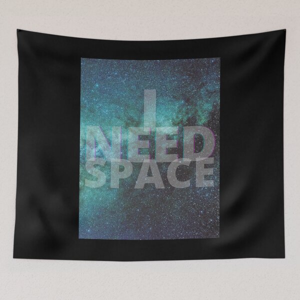 Item preview, I Need Space - Deep Blue Galaxy  designed and sold by Quirkdom.