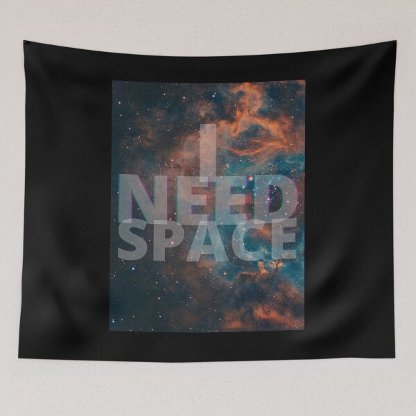 Item preview, I Need Space - Dark Cloudy Galaxy  designed and sold by Quirkdom.