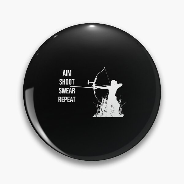 Item preview, Aim Shoot Swear Repeat Funny Archery Lover Saying designed and sold by Outdoorsy World.
