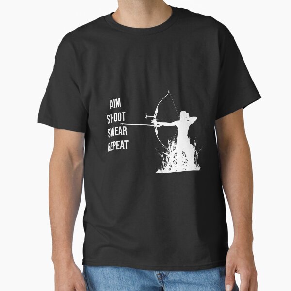 Item preview, Aim Shoot Swear Repeat Funny Archery Lover Saying designed and sold by Outdoorsy World.