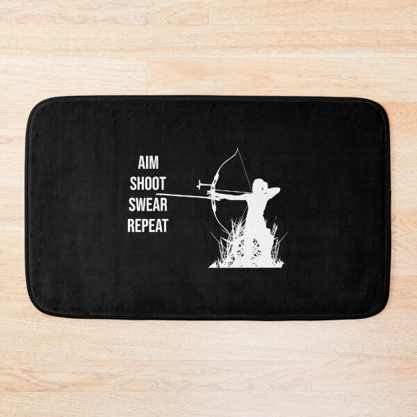 Item preview, Aim Shoot Swear Repeat Funny Archery Lover Saying designed and sold by Outdoorsy World.