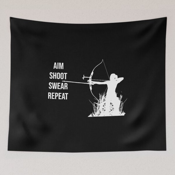 Item preview, Aim Shoot Swear Repeat Funny Archery Lover Saying designed and sold by Outdoorsy World.