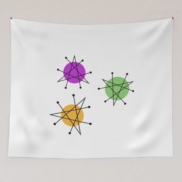 Item preview, Retro vintage Atomic Stars 1950’s mid century modern boho  designed and sold by Midwest-Goods.