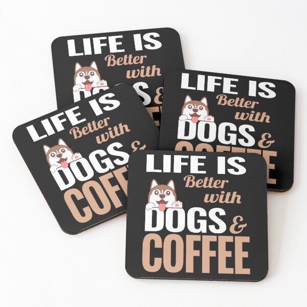 Item preview, Life is better with dogs and coffee designed and sold by VictorL Designs.