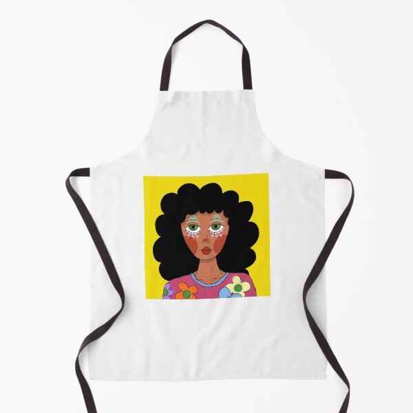 Item preview, Curly Hair Clown Girl with Flower Sweater designed and sold by DoodleSanctuary.