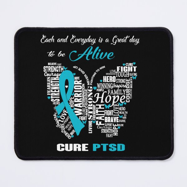 Item preview, Butterfly Ribbon Cure PTSD Awareness designed and sold by Tadmab.