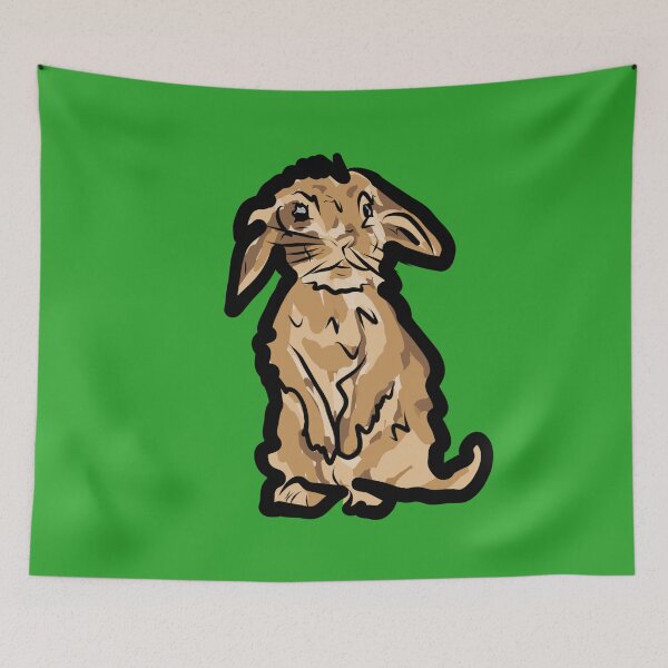 Item preview, cute painted bunny Art  designed and sold by vibeno1.