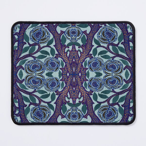 Item preview, Flower Pattern Art Deco Print Oriental Style designed and sold by Momona-design.