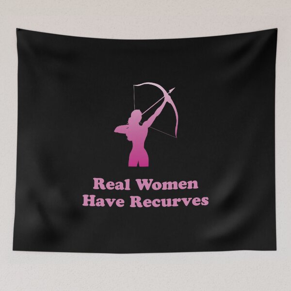 Item preview, Real Women Have Recurves Funny Archery Quote designed and sold by Outdoorsy World.