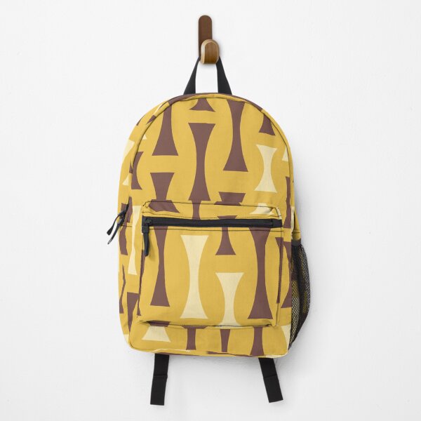 Item preview, Retro Mid Century Modern Abstract Pattern 832 Yellow Brown and Cream designed and sold by tonymagnerart.