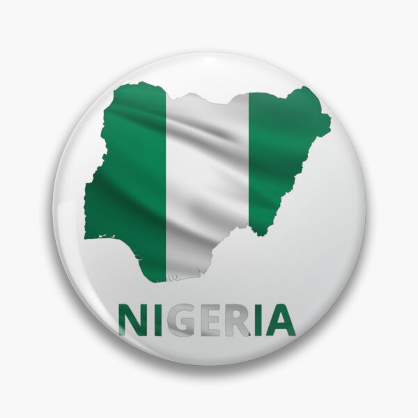 Item preview, Wavy Nigerian Flag inside Map of Nigeria  designed and sold by mashmosh.