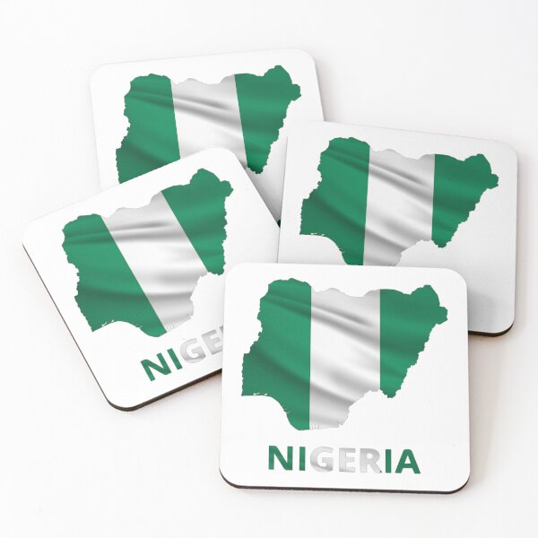 Item preview, Wavy Nigerian Flag inside Map of Nigeria  designed and sold by mashmosh.
