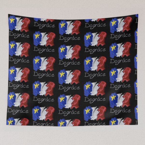 Item preview, Acadian Flag pastel liquid Degrâce  - Drapeau acadien liquide pastel Degrâce designed and sold by ColoursOfFrance.