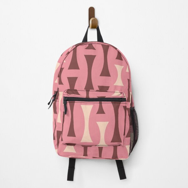 Item preview, Retro Mid Century Modern Abstract Pattern 833 Pink Brown and Beige designed and sold by tonymagnerart.