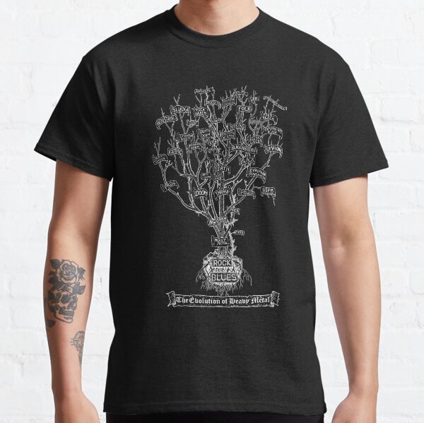 The Evolution of Heavy Metal - True Metal Shirt version. Classic T-Shirt