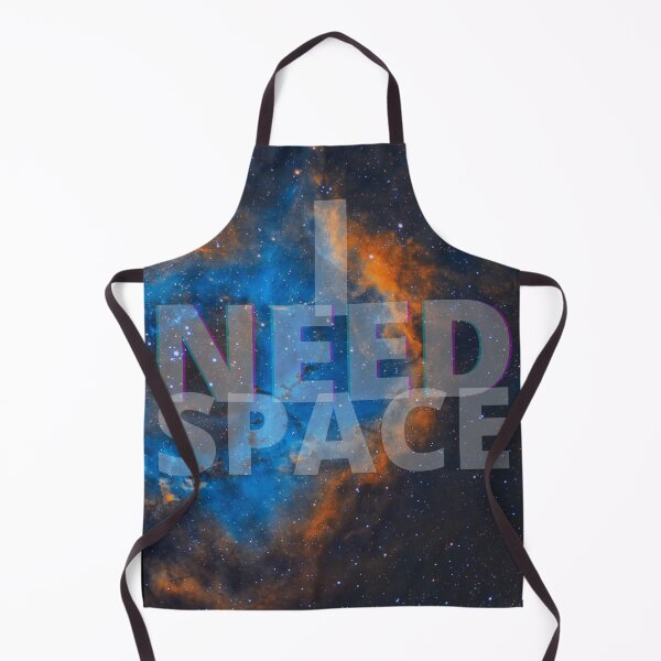 Item preview, I Need Space - Dark Cloudy Blue, Orange Galaxy designed and sold by Quirkdom.