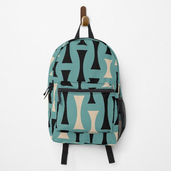Item preview, Retro Mid Century Modern Abstract Pattern 838 Blue Green and Beige designed and sold by tonymagnerart.