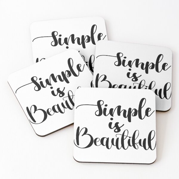 Item preview, Simple Is Beautiful Inspirational and Motivational Quote designed and sold by HarrysMomStudio.